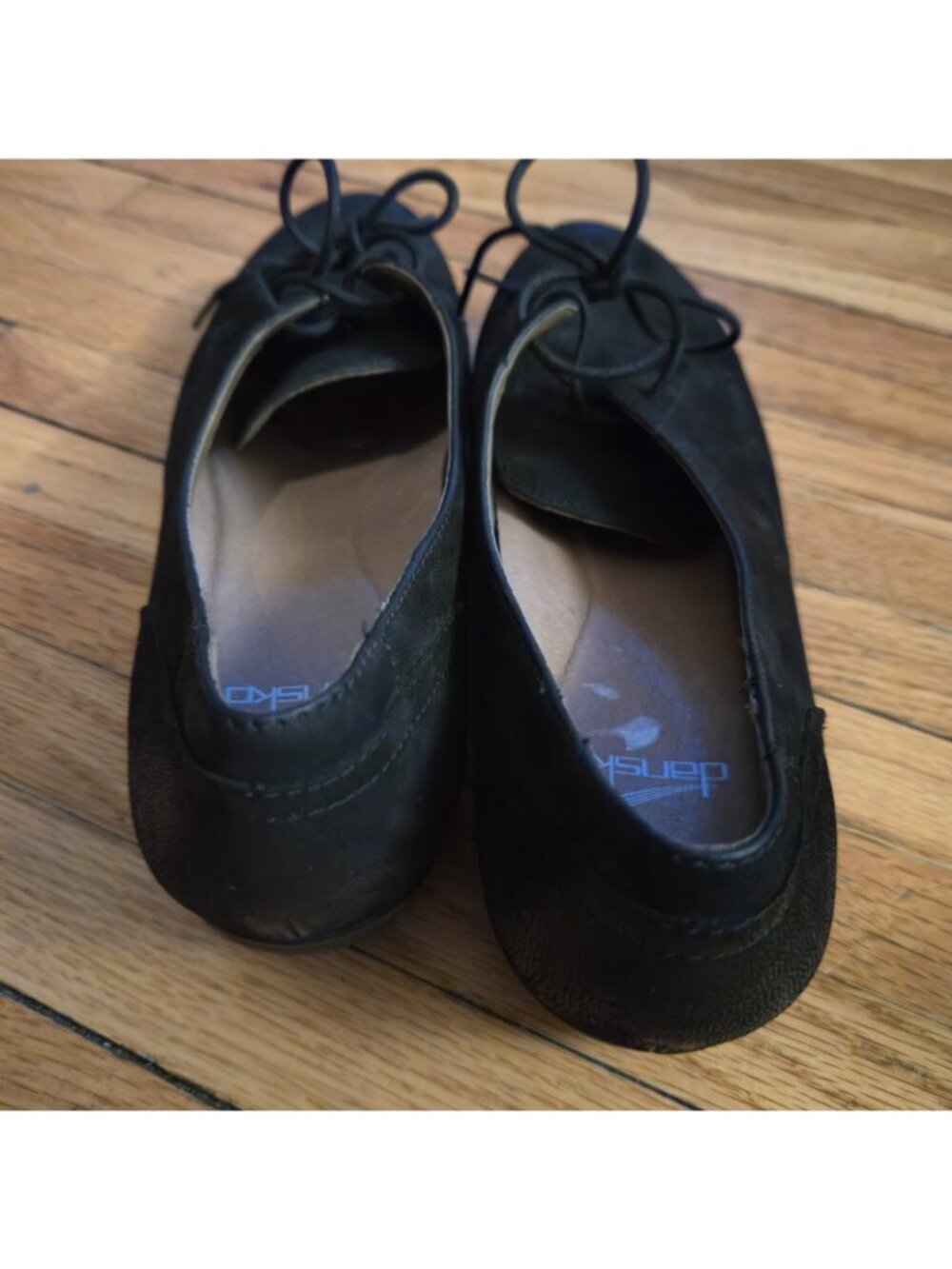 Dansko Fallon Black Leather Lace-Up Oxford Shoes Size 39 EU Cushioned Insoles - Picture 3 of 10